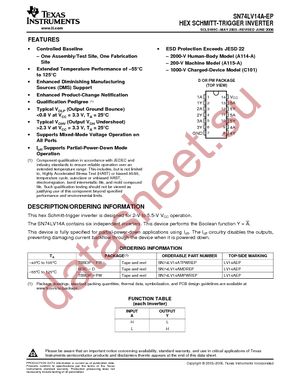 SN74LV14AMPWREP datasheet  